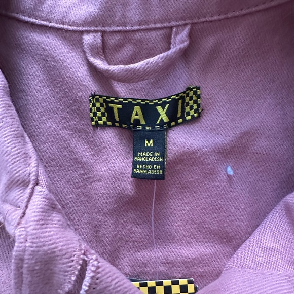 NWT TAXI Women’s M Button Front Collared Pink  Cropped  Jacket - Picture 5 of 8